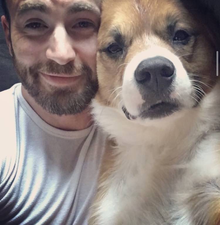 Chris Evans e il suo cane