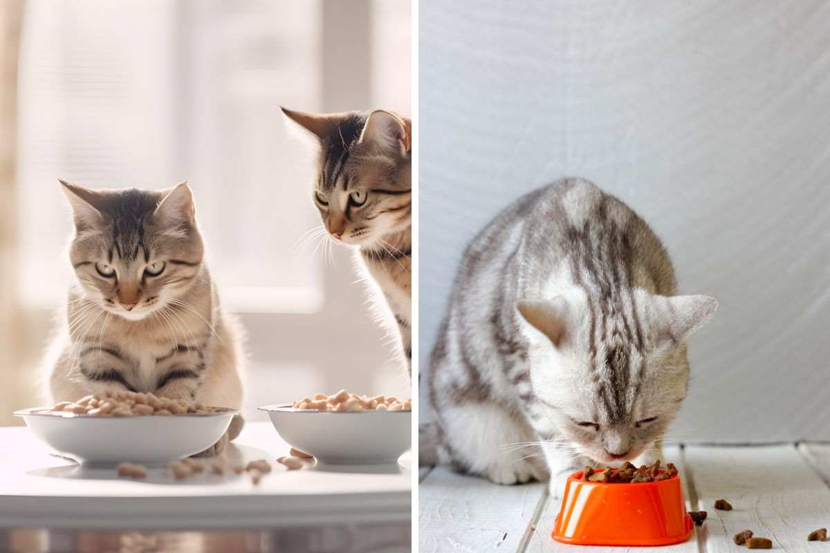 Gatto sente la differenza tra le varie marche di cibo e decide se mangiare oppure no